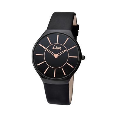 Men's black strap watch 5550.02